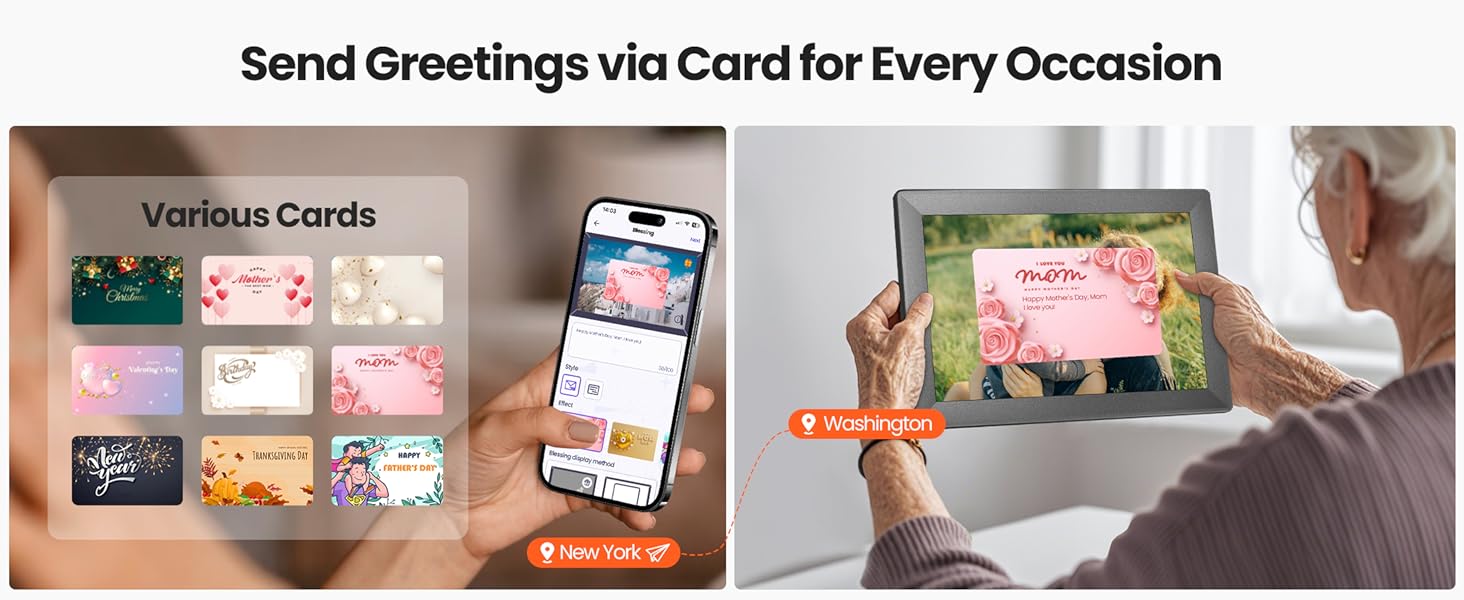 Digital picture frame wifi samrt Eletric photo frame Uhale 10.1 inch