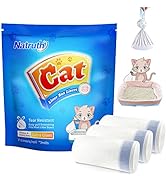 NATRUTH 21 Count XL Cat Litter Box Liners, Cat Litter Bag with Drawstrings, Cat Tray Liners Large...