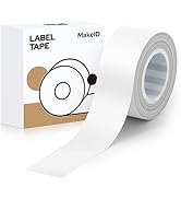 MakeID 0.63" x 13' Label Tape Compatible with MakeID Label Makers L1 Q1 E1 Refills Waterproof Lam...