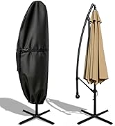 Patio Umbrella Cover for 7.5ft to 11.5ft Cantilever Umbrella - 420D Outdoor Offset Umbrella Cover...
