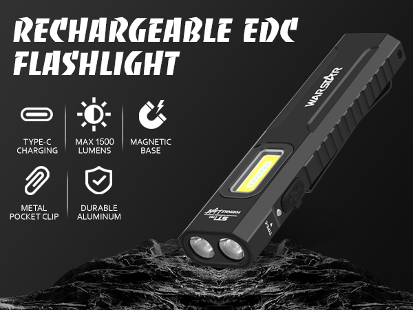 rechargeable edc flashlight
