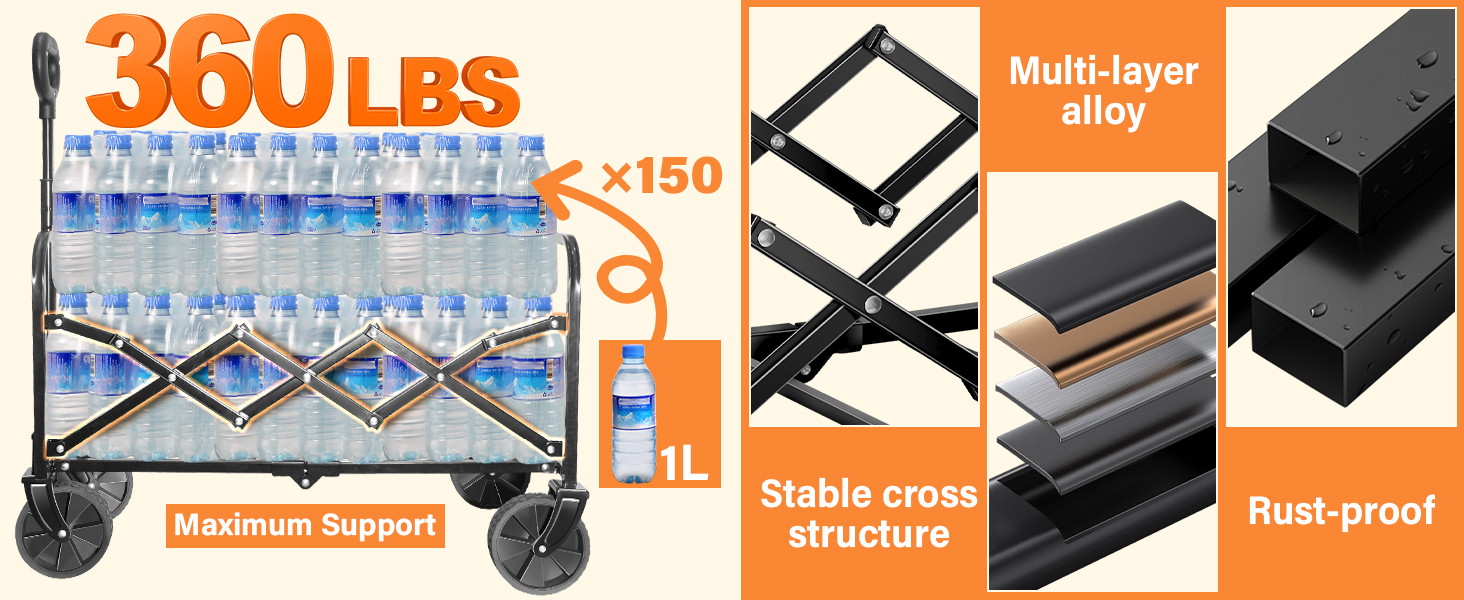 360LBS Wagons Carts