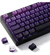 Tsungup Cute Cat Keycaps Mao Profile Custom Key caps Keyboard Keycaps | Deep Purple Gradient Shin...