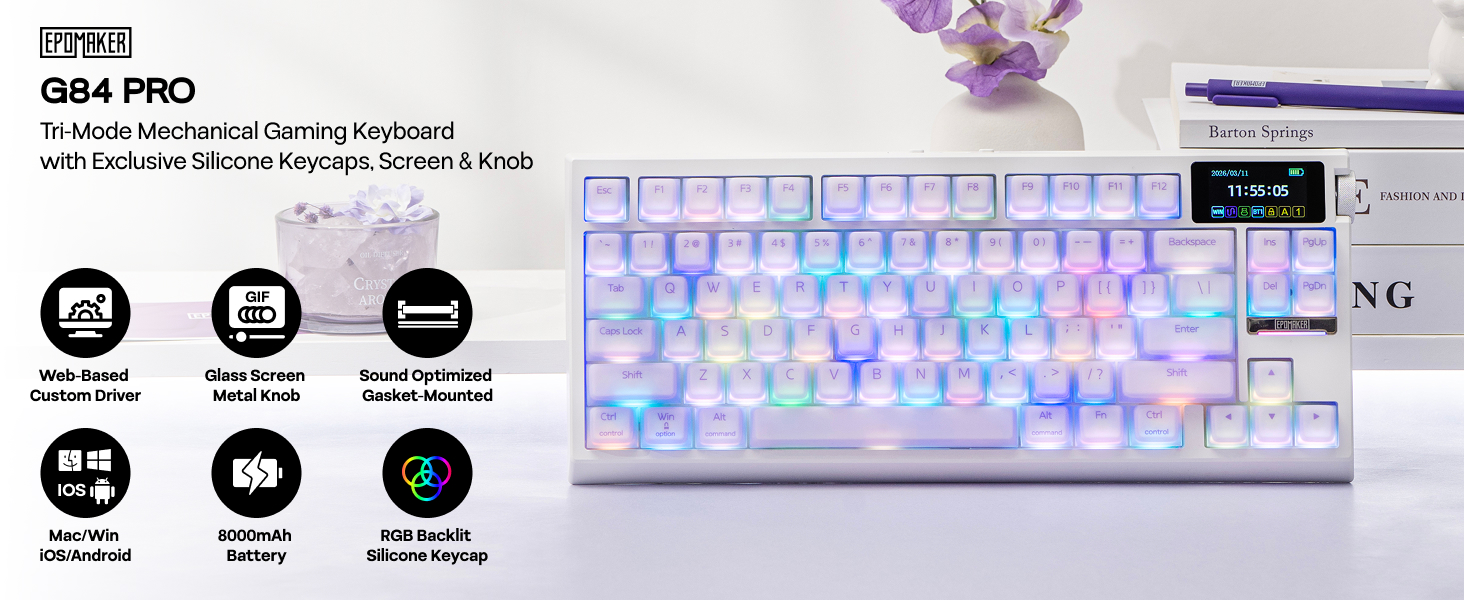 G84 PRO Mechanical Keyboard with Silicone Keycaps