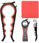 Otstar Latest Jar Opener for Seniors with Arthritis, Weak Hands, Multi-function Bottle Opener wit...