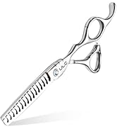 ULG Hair Thinning Scissors 6.7” Shark Series 100% Japanese Stainless Steel, Offset Handle, 16-Too...