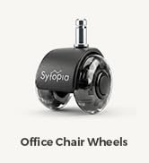 Office Chair Wheels 2" Desk Chair Caster Wheels Smooth Roller Style Quiet for Carpet and Hardwood...