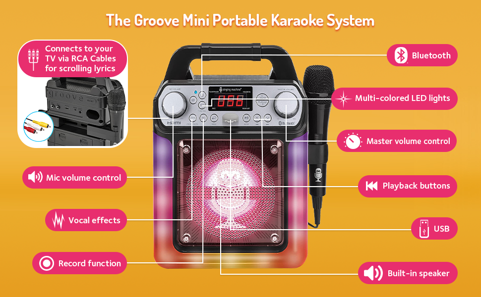 Disney New Amplifier Wired Blue Recording Star Two Karokee Girls Boombox Carpool Car HDMI Kerokee