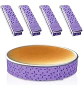 Bcautay 4 Pcs Baking Strips Cake Pan Dampen Strips Absorbent Thick Cotton Cake Strips for Kitchen...