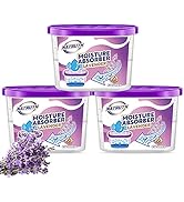NATRUTH 3-Pack Moisture Absorbers With Lavender Scent,Portable Closet Dehumidifier, Odor Eliminat...