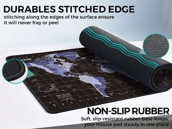 Large Mouse Pad World Map