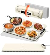 Colorlife Warming Mat for Food - Electric Warming Tray with Heat-Insulation Pad, 4-Level Temperat...