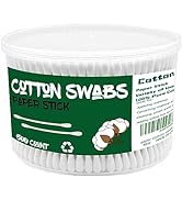Cotton Swabs with Paper Sticks 500ct,Double Tipped Natural Cotton Buds