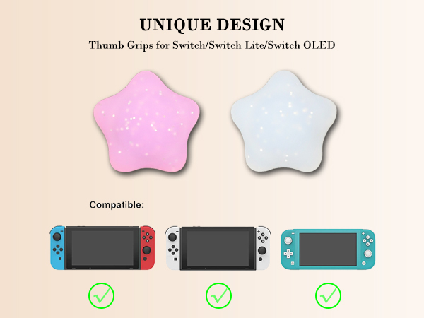 switch thumb grips caps joycon button cover glitter bling star