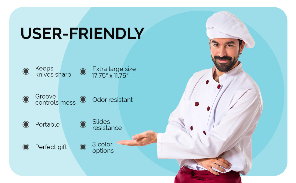 Large Cutting Board with Juice Groove