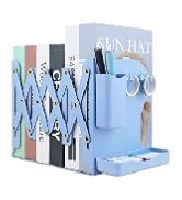 GAUENEEN Heavy Duty Bookends Adjustable Book End, Desk Book Holder for Shelves, Book Organizer fo...