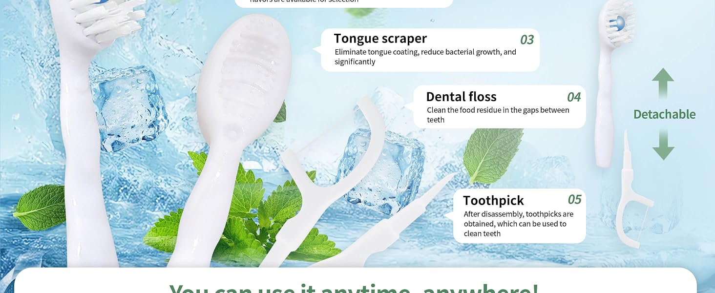 ALOSALUT 40 Pack Mini Travel Disposable Toothbrush