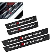 YAWUROU 4 PCS Car Door Sill Protectors, Carbon Fiber Threshold Guard Sticker, Self-Adhesive Car D...