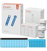 iHealth Blood Glucose Test Strips 100 Count, Lancets for Diabetes Management 100 Count, Compatibl...