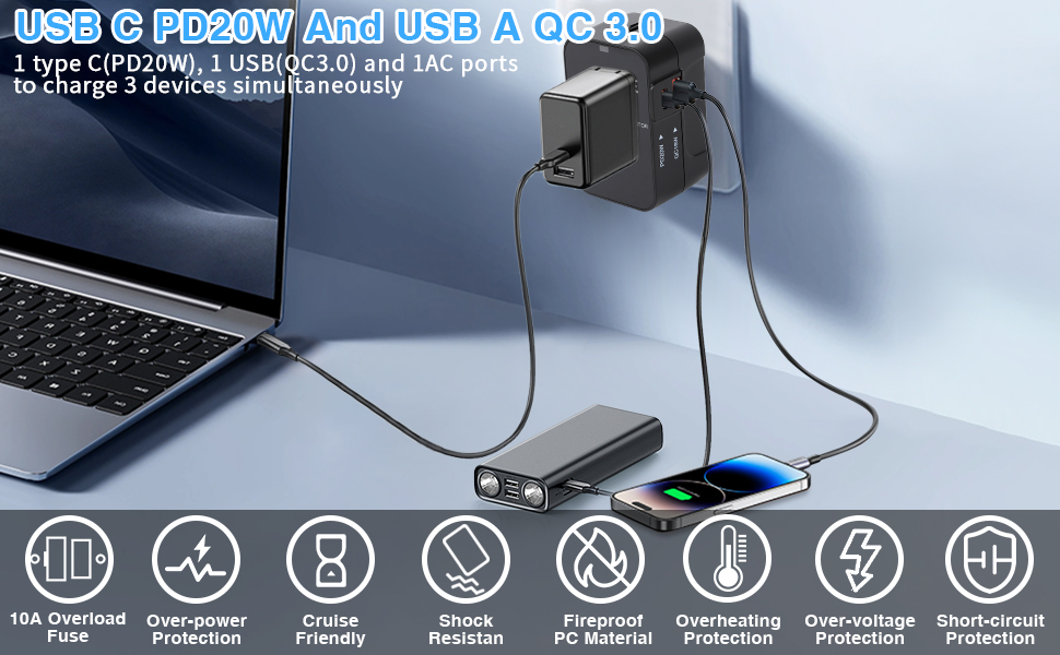 all in one travel adapter