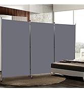 Room Divider 6FT Folding Privacy Screens, 3 Panel Partition Room Dividers w/Freestanding Design, ...