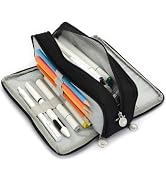 Vocuer Large Capacity Special Aesthetic Pencil Case Organizer with 3 Compartments, Big Preppy Sch...