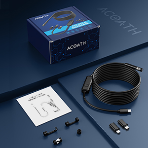 Endoscope Camera with Light, Dual-Lens 1920P HD Borescope with 8 Adjustable LED Lights