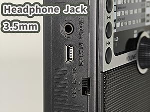 A headphone jack with a 3.5mm diameter