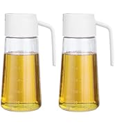 Consss 2Pack Glass Olive Oil Dispenser Bottle, Oil Bottle Olive Oil Container With Automatic Cap ...