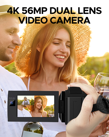 4k 56MP dual lens video camera