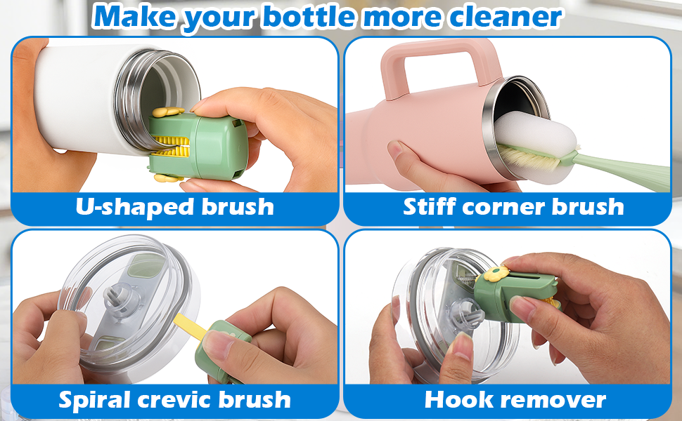 5 in 1 multifunctional bottle brush