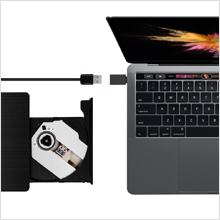 Plug and play external cd dvd drive with protective carrying case bag