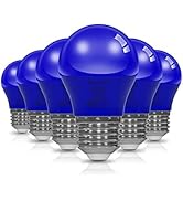 ORALUCE Blue Porch Light Bulb 40 Watt Equivalent,A15 LED Bulbs for Halloween Christmas Party Deco...