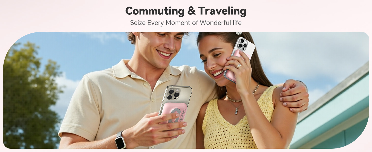 Haloun Magnetic Power Bank pink-5-1