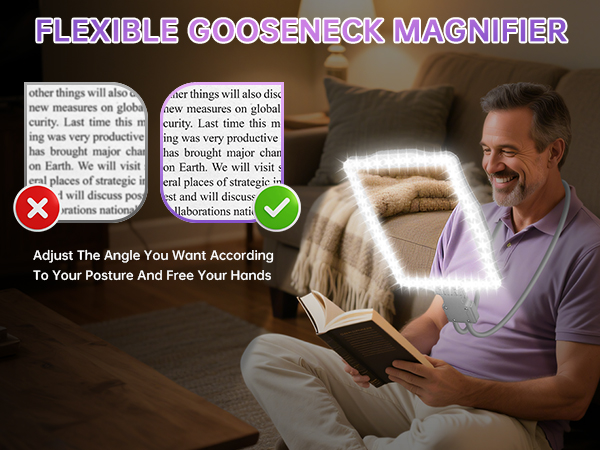 magnifying glass with light
