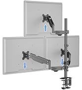 Pholiten Triple Monitor Mount, 3 Gas Spring Monitor Arms for Up to 32 inches Screens, Fully Adjus...
