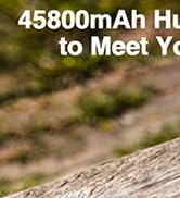 GOODaaa Power Bank Wireless Charger 45800mAh Built in Hand Crank and 4 Cables 15W Fast Charging P...