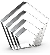 Pentagon Cookie Cutter Set Large - 5 Inch, 4 Inch, 3 Inch, 2 Inch - Geometric Polygon Frame Plaqu...