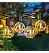 50FT LED G40 Globe String Lights, Shatterproof Outdoor Patio String Lights with 50+2 Dimmable Edi...