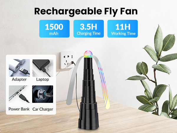 fly fans for tables rechargeable