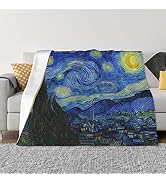 Starry Night Soft Blanket All Season Fuzzy Throw Warm Lightweight Blanket Flannel Blankets Fleece...