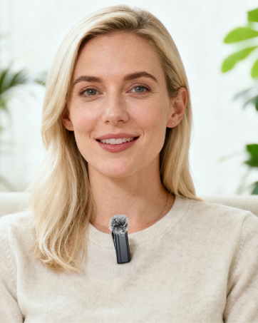 3 in 1 Wireless Lavalier Microphone for iPhone, Android, Camera, Mini Wireless Microphone