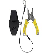 danco Carbon Steel 6.5" Fishing Pliers with Sheath, Fishing Line and Wire Cutter, Saltwater Safe,...