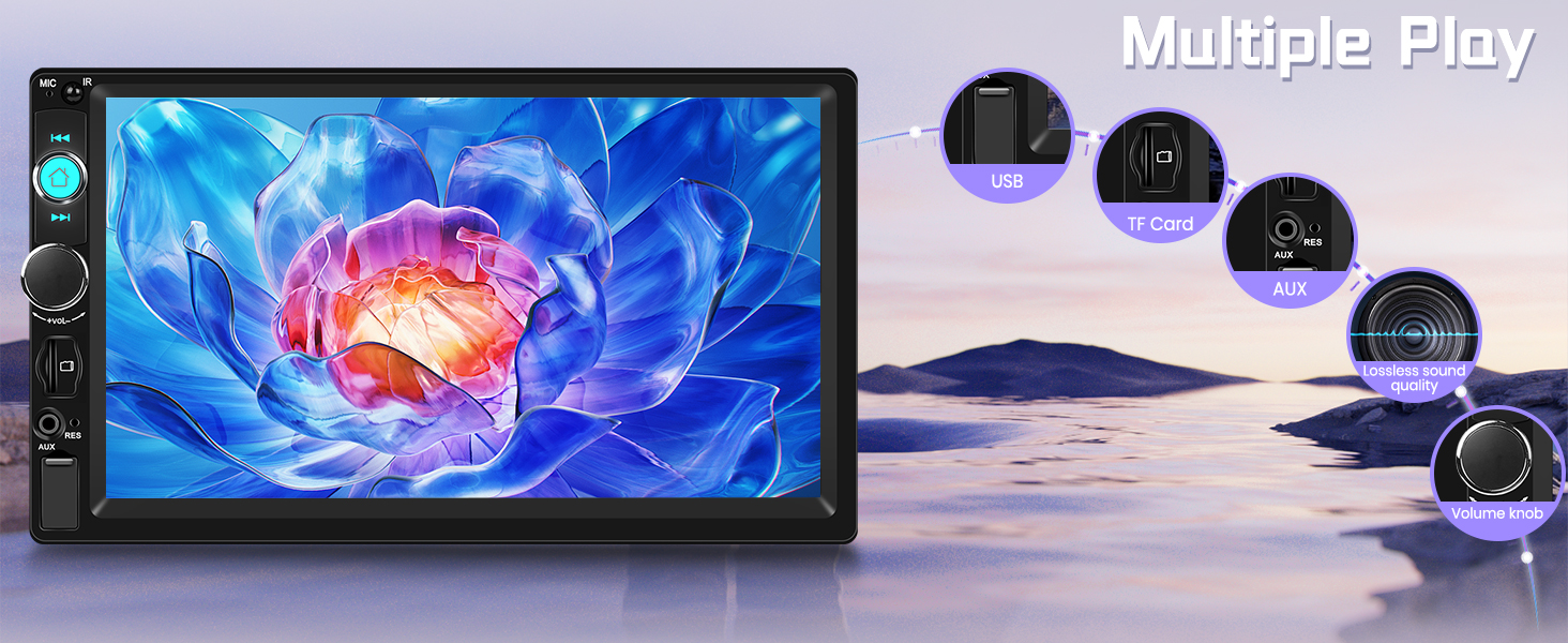 Single Din Wireless Carplay and Android Auto