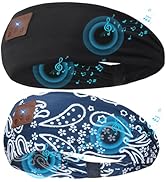 2-Pack Sleeping Headphones Bluetooth Headband, Wireless Headband Headphones with Ultra-Thin Speak...