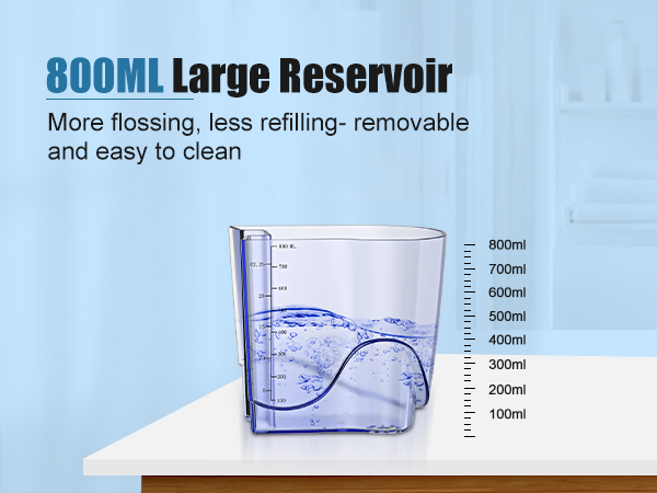 countertop water flosser for teeth with 800ml water tank