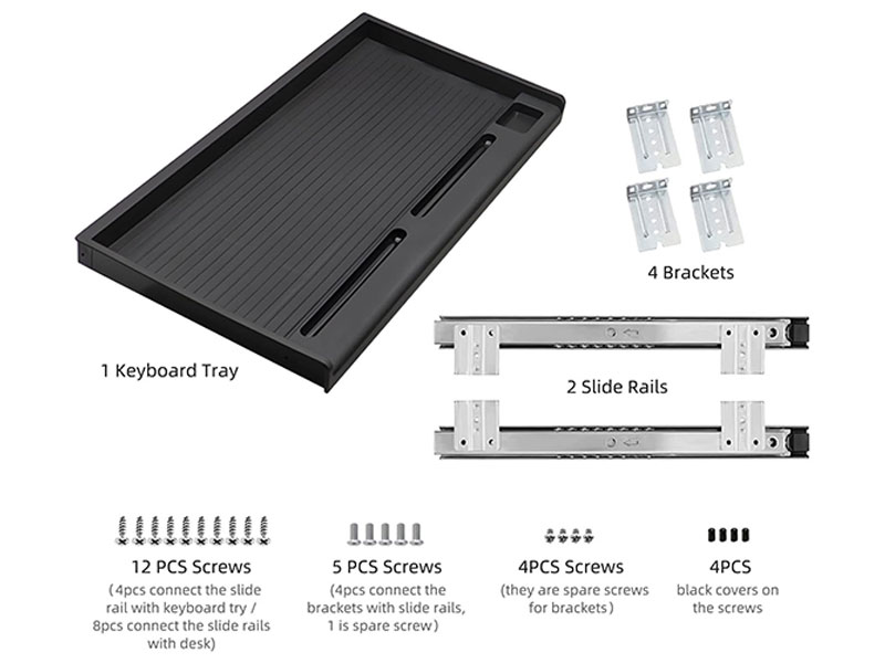 keyboard tray under desk