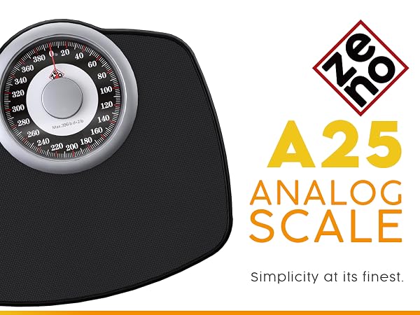 Zeno A25 Scales for Body Weight - Up to 400 LB - New - 5.3" Dial on 12.4" x 10.2" Platform