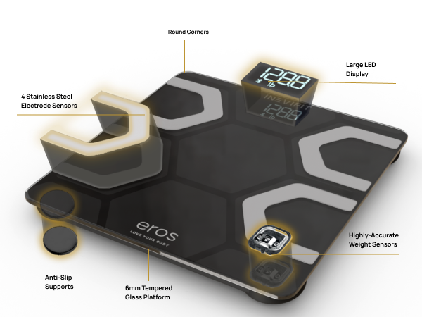 Bluetooth Eros Smart Body Fat Scale - Premium A+ - Mobile