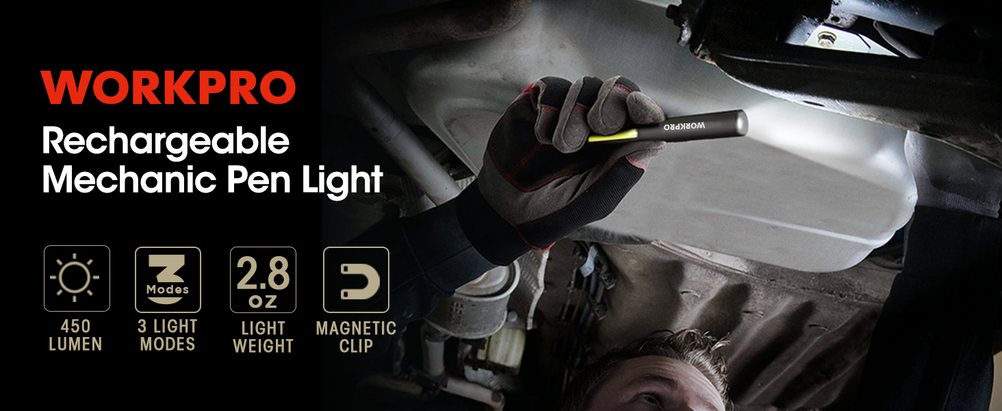 WORKPRO RECHARGEABLE PENLIGHT